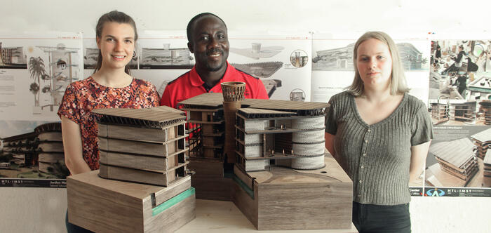 Backstein-Bettenstation für Ghana