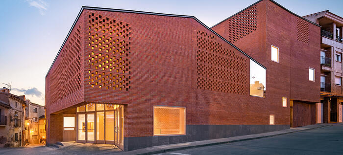 Auditorium Theatre in the old quarter of Illueca