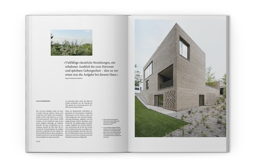 Moderne Einfamilienhäuser aus Backstein