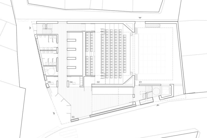 Auditorium Theatre in the old quarter of Illueca