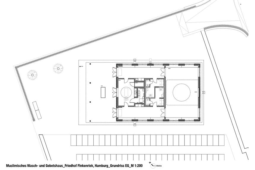 Muslimisches Wasch- und Gebetshaus Friedhof Finkenriek