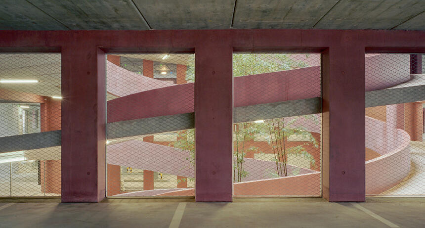 Public car park, office building & collective housing