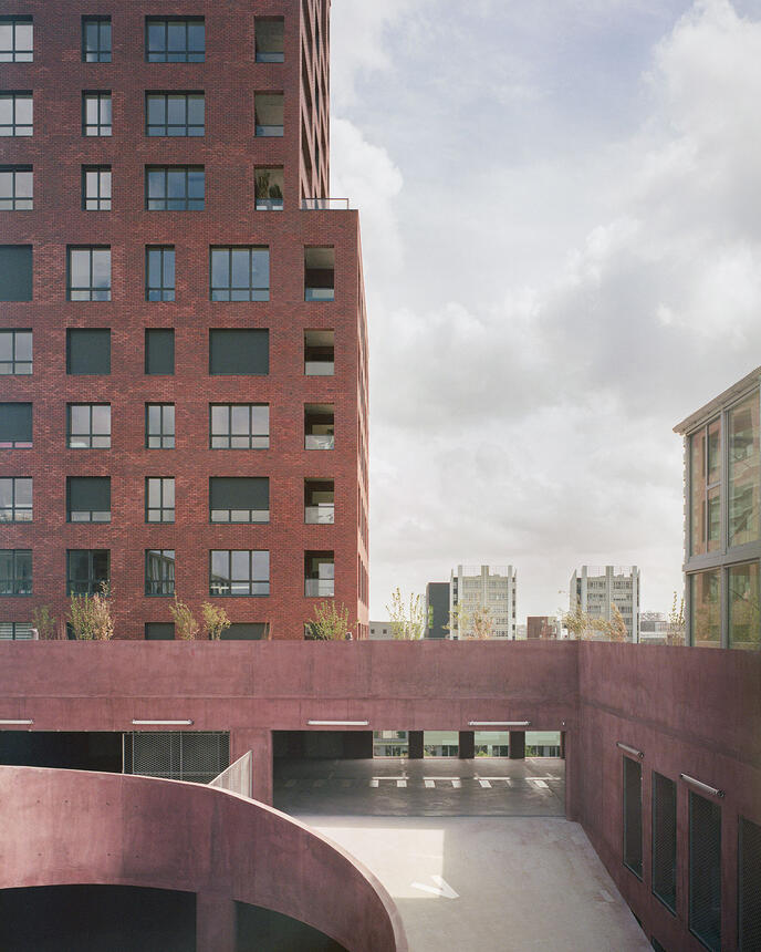 Public car park, office building & collective housing