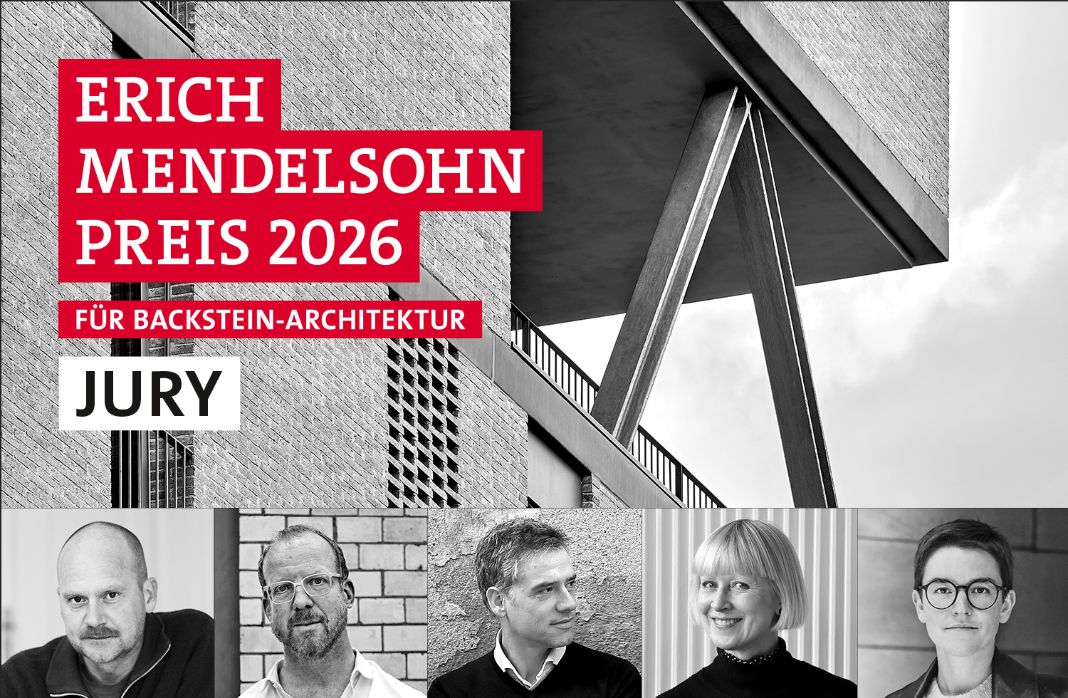 Jury des Erich-Mendelsohn-Preises 2026 für Backstein-Architektur