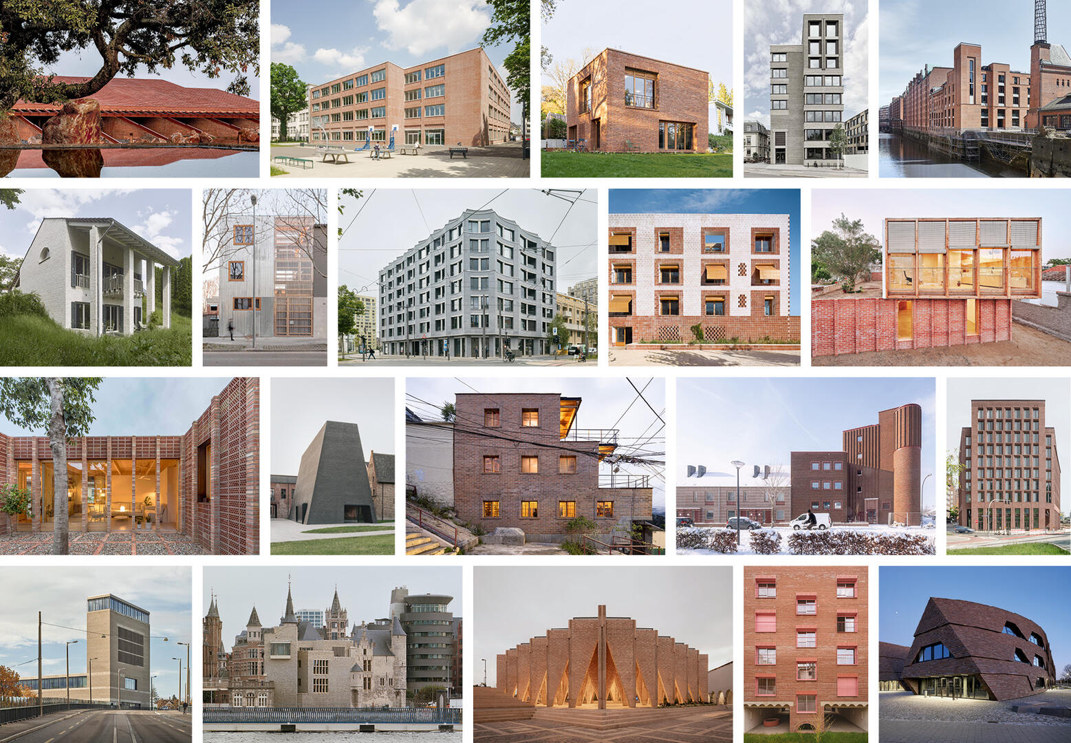 Collage aus mehreren Projekten des Erich-Mendelsohn-Preises 2026